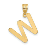 Load image into Gallery viewer, 14K Yellow Gold Polished Bubble Letter W Initial Pendant
