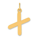 Load image into Gallery viewer, 14K Yellow Gold Polished Bubble Letter X Initial Pendant
