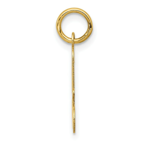 14K Yellow Gold Initial Letter A Charm Pendant