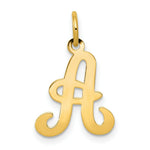 Load image into Gallery viewer, 14K Yellow Gold Initial Letter A Charm Pendant
