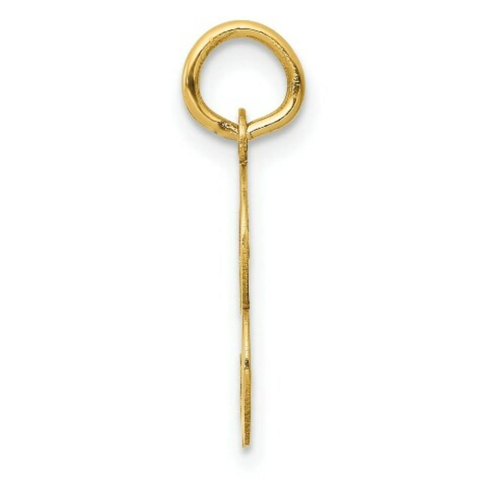 14K Yellow Gold Initial Letter B Charm Pendant
