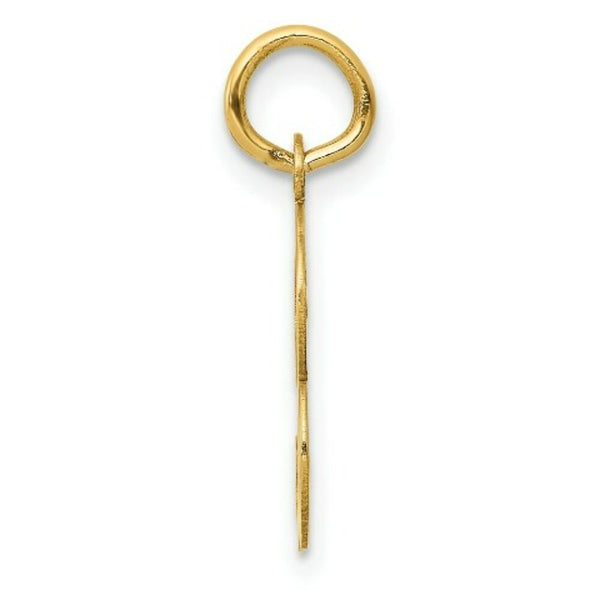 14K Yellow Gold Initial Letter B Charm Pendant