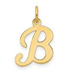 Load image into Gallery viewer, 14K Yellow Gold Initial Letter B Charm Pendant
