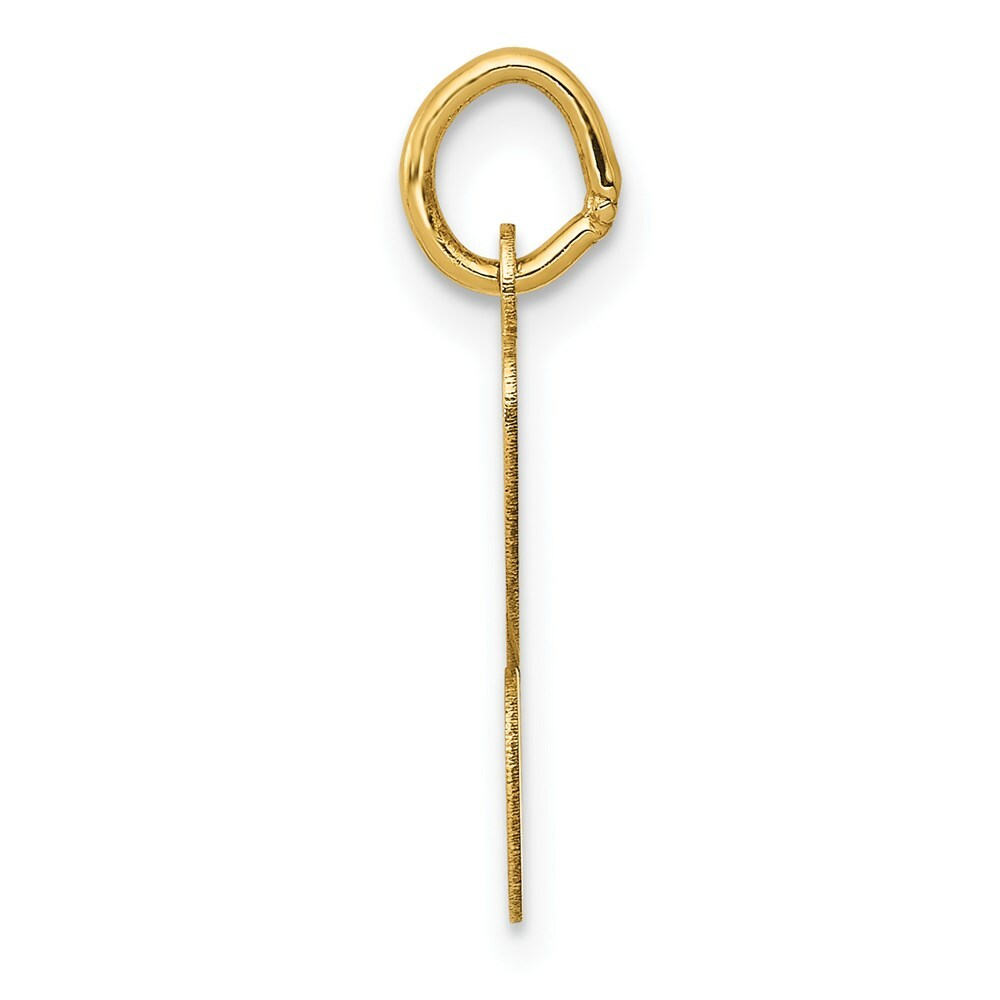 14K Yellow Gold Initial Letter C Charm Pendant