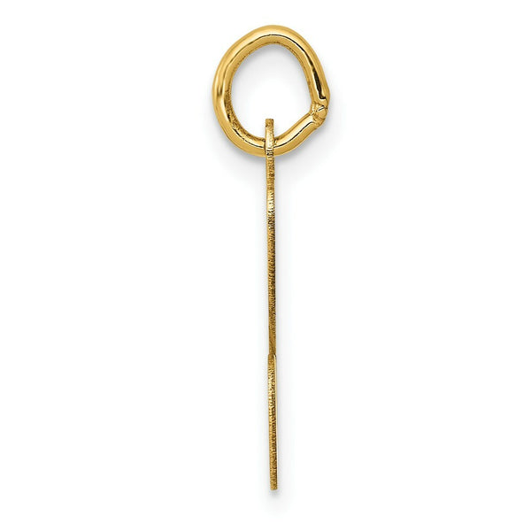14K Yellow Gold Initial Letter C Charm Pendant