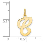 Load image into Gallery viewer, 14K Yellow Gold Initial Letter C Charm Pendant
