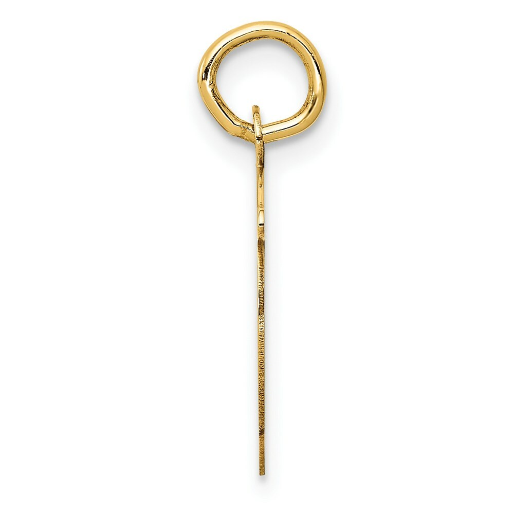14K Yellow Gold Initial Letter D Charm Pendant