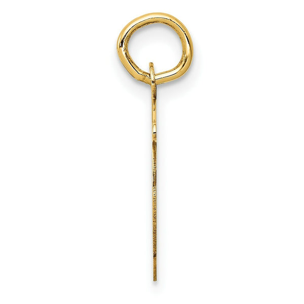 14K Yellow Gold Initial Letter D Charm Pendant