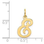 Load image into Gallery viewer, 14K Yellow Gold Initial Letter E Charm Pendant
