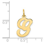 Load image into Gallery viewer, 14K Yellow Gold Initial Letter G Charm Pendant
