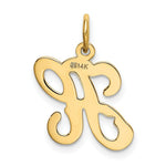 Load image into Gallery viewer, 14K Yellow Gold Initial Letter H Charm Pendant
