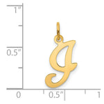Load image into Gallery viewer, 14K Yellow Gold Initial Letter I Charm Pendant
