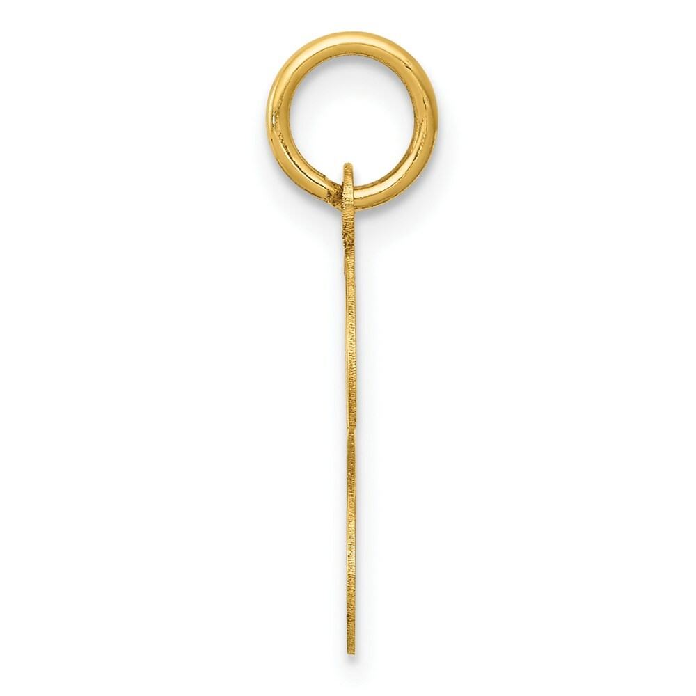 14K Yellow Gold Initial Letter J Charm Pendant