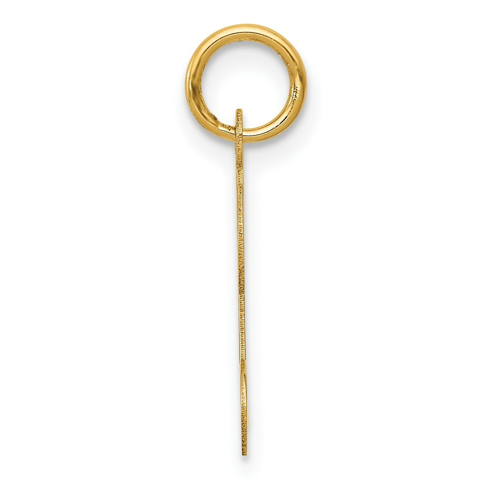 14K Yellow Gold Initial Letter K Charm Pendant