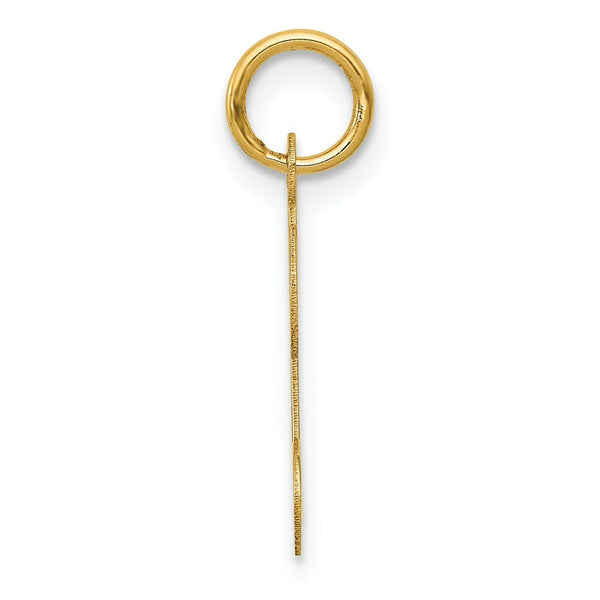 14K Yellow Gold Initial Letter K Charm Pendant