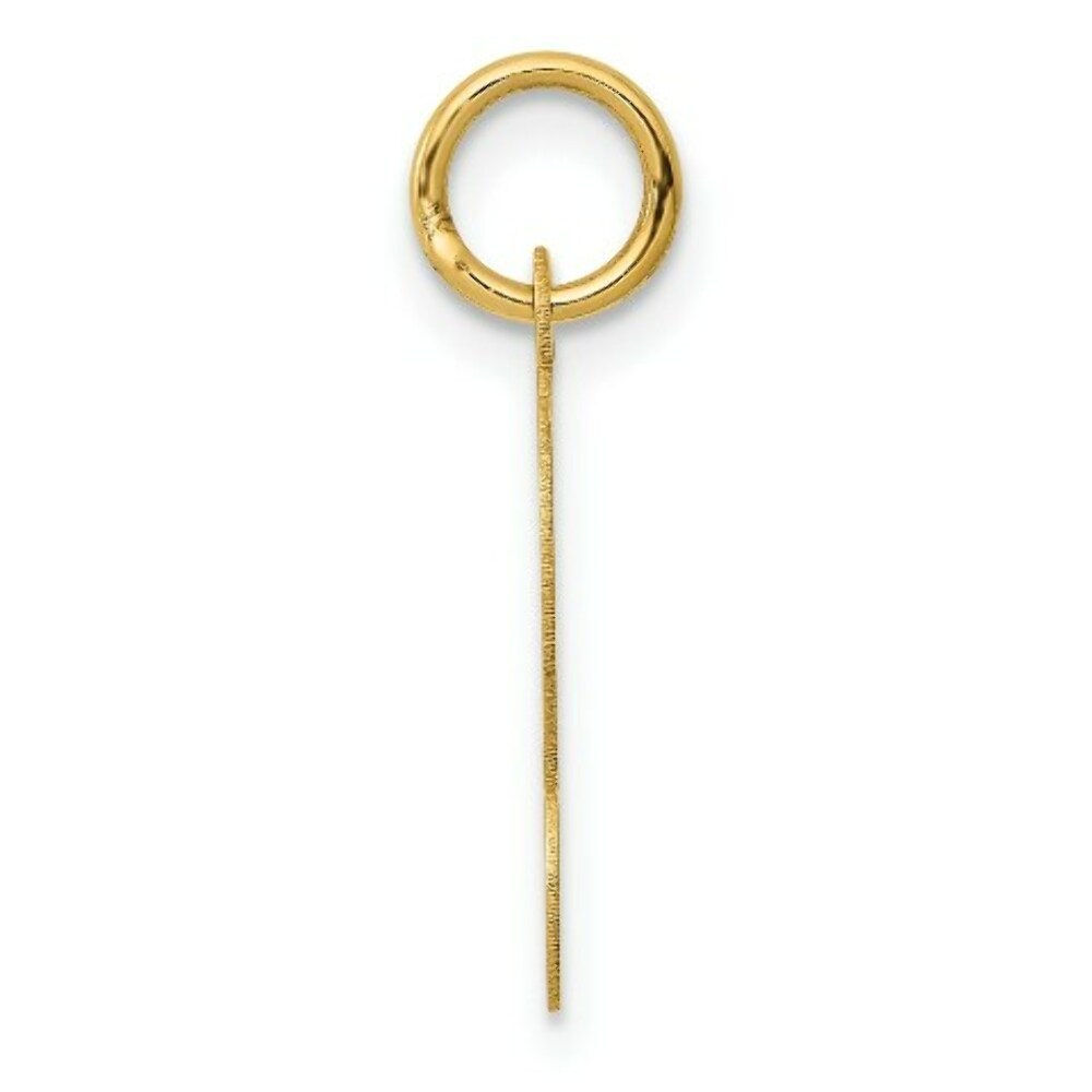 14K Yellow Gold Initial Letter L Charm Pendant