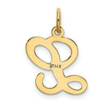 Load image into Gallery viewer, 14K Yellow Gold Initial Letter L Charm Pendant
