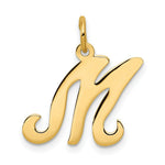Load image into Gallery viewer, 14K Yellow Gold Initial Letter M Charm Pendant
