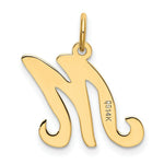 Load image into Gallery viewer, 14K Yellow Gold Initial Letter M Charm Pendant
