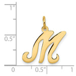 Load image into Gallery viewer, 14K Yellow Gold Initial Letter M Charm Pendant
