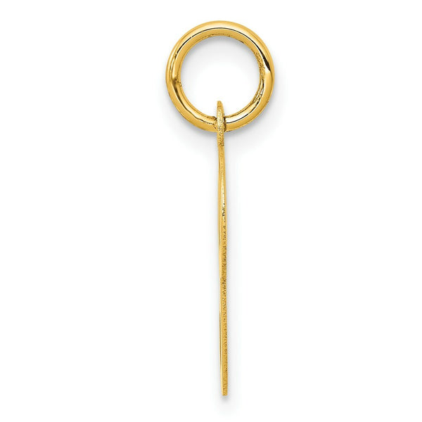 14K Yellow Gold Initial Letter P Charm Pendant