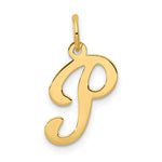 Load image into Gallery viewer, 14K Yellow Gold Initial Letter P Charm Pendant
