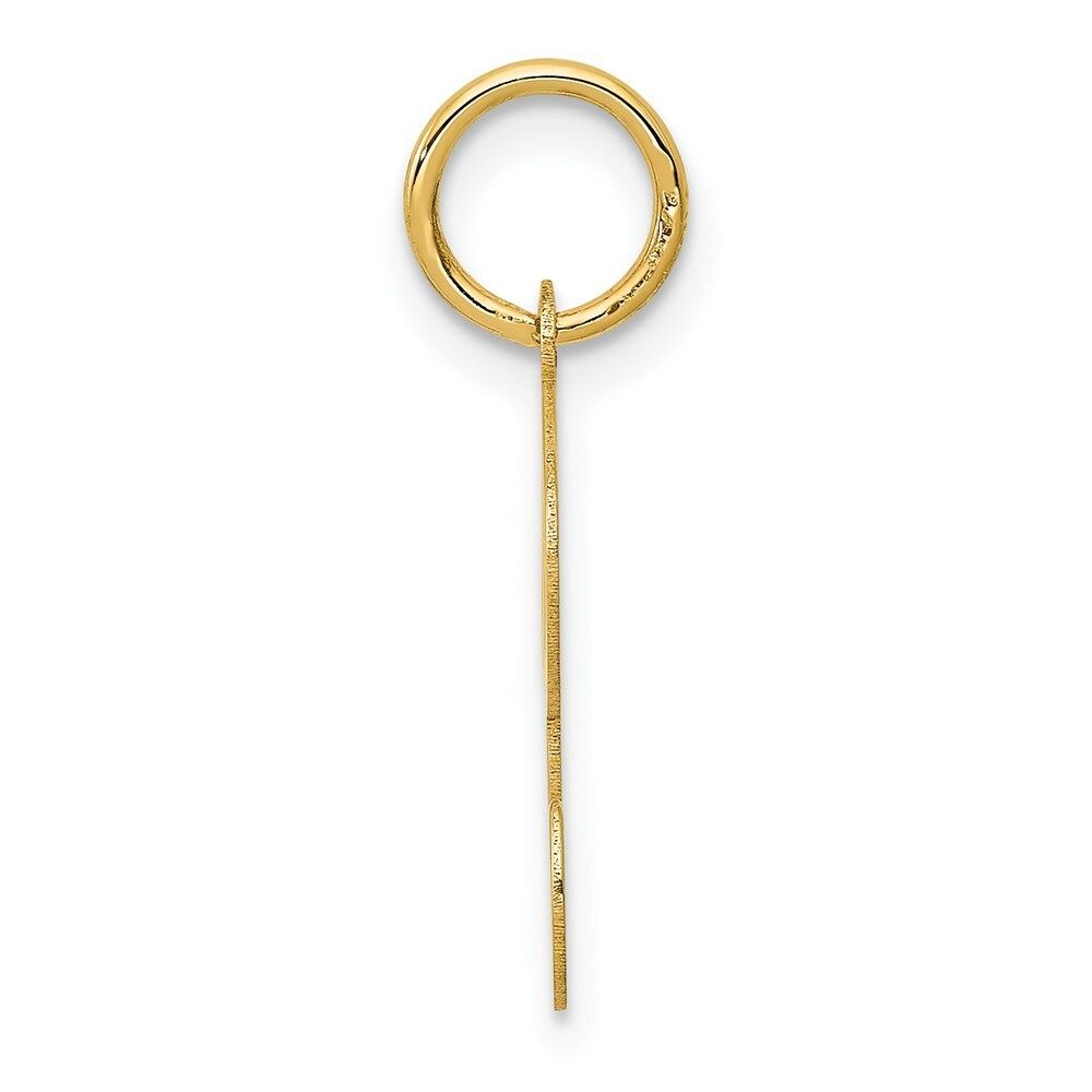 14K Yellow Gold Initial Letter R Charm Pendant