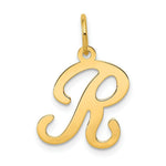 Load image into Gallery viewer, 14K Yellow Gold Initial Letter R Charm Pendant
