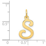 Load image into Gallery viewer, 14K Yellow Gold Initial Letter S Charm Pendant

