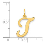 Load image into Gallery viewer, 14K Yellow Gold Initial Letter T Charm Pendant

