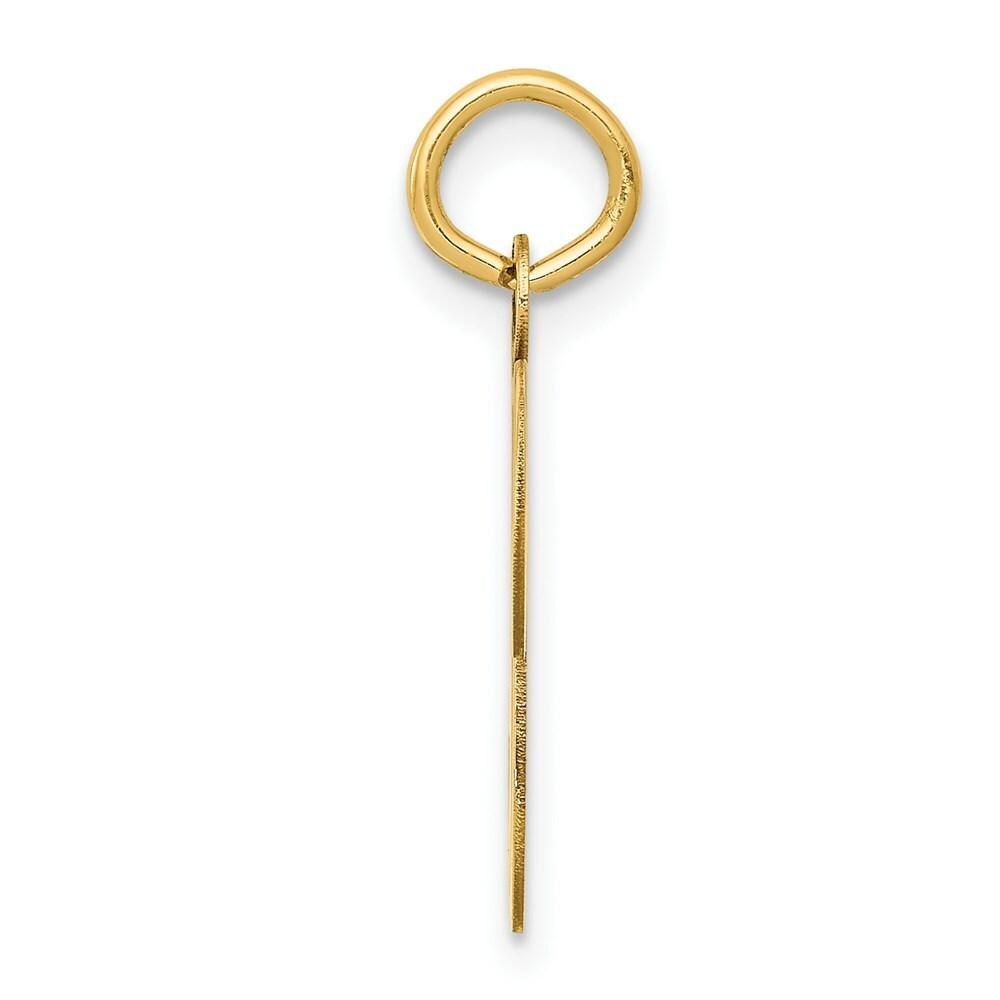 14K Yellow Gold Initial Letter U Charm Pendant