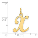 Load image into Gallery viewer, 14K Yellow Gold Initial Letter X Charm Pendant
