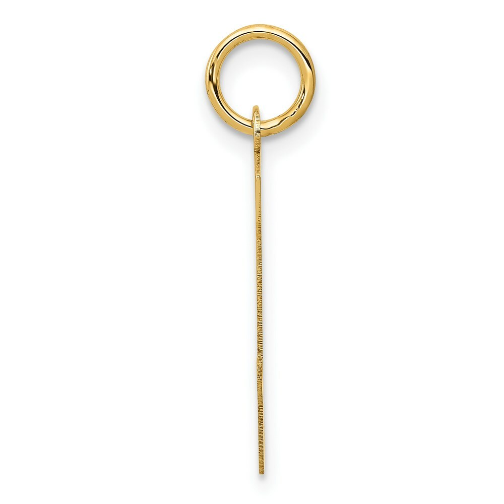 14K Yellow Gold Initial Letter Y Charm Pendant