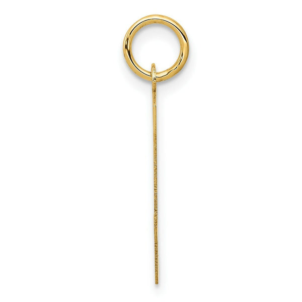 14K Yellow Gold Initial Letter Y Charm Pendant
