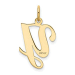 Load image into Gallery viewer, 14K Yellow Gold Initial Letter Y Charm Pendant

