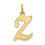 Load image into Gallery viewer, 14K Yellow Gold Initial Letter Z Charm Pendant
