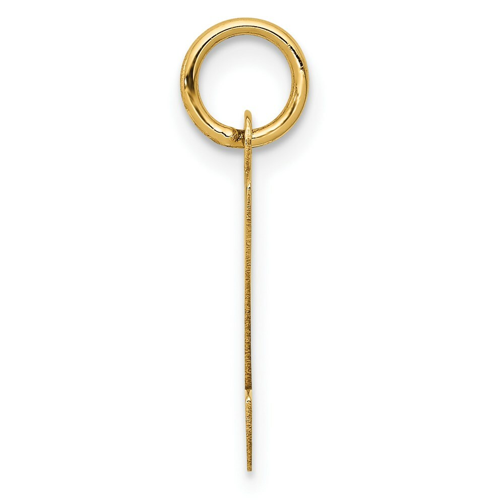 14K Yellow Gold Initial Letter Z Charm Pendant