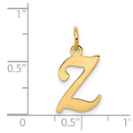 Load image into Gallery viewer, 14K Yellow Gold Initial Letter Z Charm Pendant
