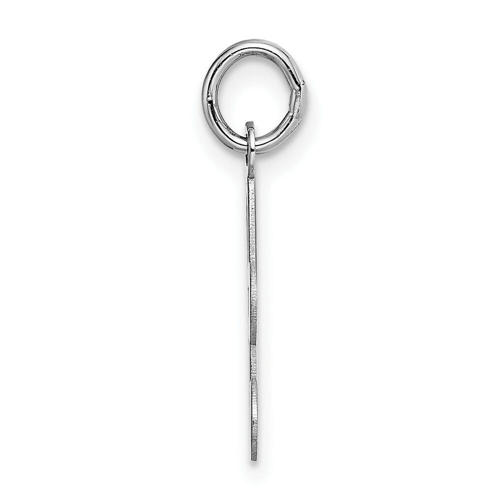 14K White Gold Initial Letter A Charm Pendant