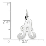 Load image into Gallery viewer, 14K White Gold Initial Letter A Charm Pendant
