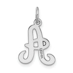 Load image into Gallery viewer, 14K White Gold Initial Letter A Charm Pendant
