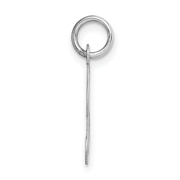 14K White Gold Letter Initial B Charm Pendant