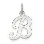 Load image into Gallery viewer, 14K White Gold Letter Initial B Charm Pendant
