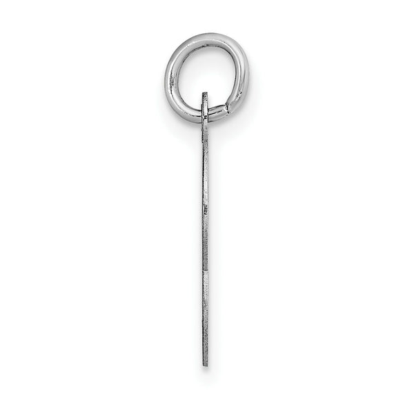 14K White Gold Initial Letter C Charm Pendant