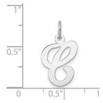 Load image into Gallery viewer, 14K White Gold Initial Letter C Charm Pendant
