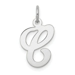 Load image into Gallery viewer, 14K White Gold Initial Letter C Charm Pendant
