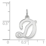 Load image into Gallery viewer, 14K White Gold Initial Letter D Charm Pendant
