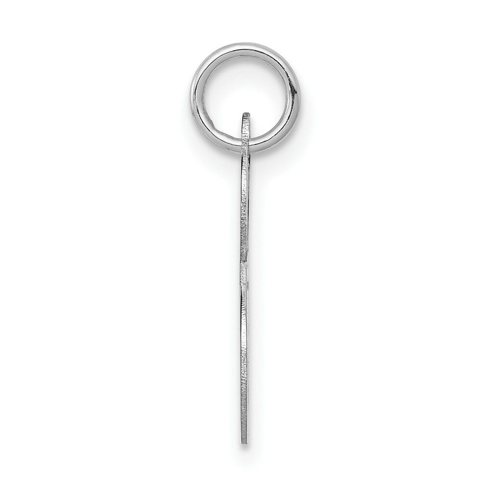 14K White Gold Initial Letter E Charm Pendant