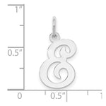 Load image into Gallery viewer, 14K White Gold Initial Letter E Charm Pendant
