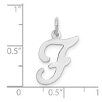 Load image into Gallery viewer, 14K White Gold Initial Letter F Charm Pendant
